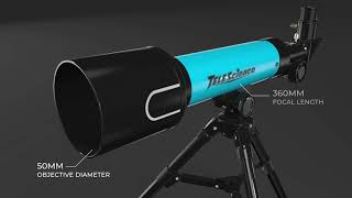 23841 90 Power 50mm Astronomical Telescope [upl. by Anoiuq]