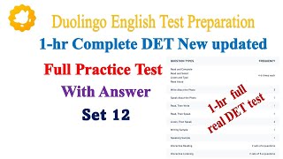 Full test 12  Duolingo English test [upl. by Carman]