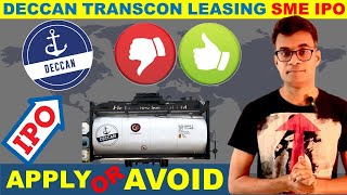 Deccan transcon leasing ipo review [upl. by Tlevesor]