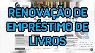 DEDALUS USP  Renovação de livros emprestados [upl. by Eecak]