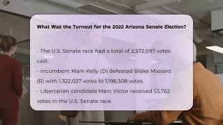 What Was the Turnout for the 2022 Arizona Senate Election  CountyOfficeorg [upl. by Irik140]