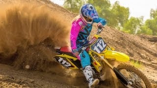 2014 Suzuki RMZ250 First Ride  MotoUSA [upl. by Vevay]