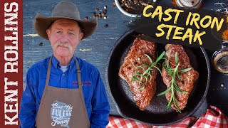 How to Sear a Steak in Cast Iron  Chuck Eye Steak Recipe [upl. by Ahsoik995]