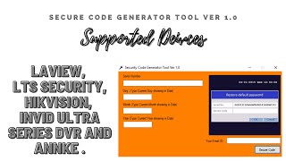 Security Code Generator Tool Ver 10 [upl. by Cirre]