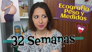 Embarazo 32 semanas ecografía peso y medidas [upl. by Lomasi]