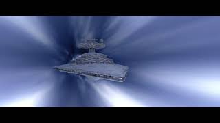 Star Destroyer exiting hyperspace Blender Animation [upl. by Eidahs569]