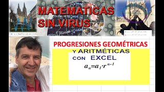 PROGRESIONES ARITMÉTICAS Y GEOMETRICAS CON EXCEL [upl. by Esinej508]