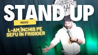 Lam inchis pe sefu in frigider  Stand Up Comedy  Crowd Work [upl. by Ateekal]