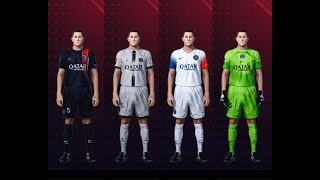 Paris Saint Germain PSG KIT PACK 20232024 FOR PES 2021SIDER amp CPK [upl. by Blasien755]