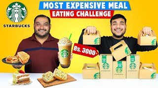 STARBUCKS MEAL EATING CHALLENGE  Expensive Food Challenge  Starbucks Challenge  Viwa Food World [upl. by Saucy]