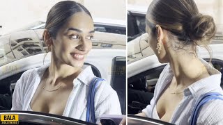 Manushi Chhillar Looks Stunning H0T In White Spotted at Bandra [upl. by Dranyer196]