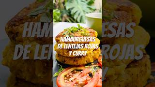 Hamburguesas de lentejas rojas y curry laluniveggie recetasvegan lentejas hamburguesacasera [upl. by Omle]