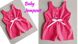 Baby Jumpsuit  Dungaree Dress Cutting and Stitching with button placket [upl. by Gruchot]