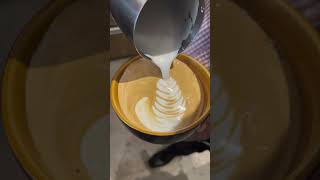 rosetta trending tutorial tulip coffeelover coffeart comment like viralvideo shorts [upl. by Portland]