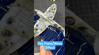 Water effect 3 on epoxy resin water Diorama for the Supermarine Spitfire MkVb scale model plane [upl. by Lecroy]