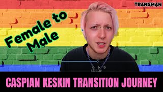 female to male  transgender male  ftm transition journey  Caspian Keskin  transman [upl. by Leahplar]