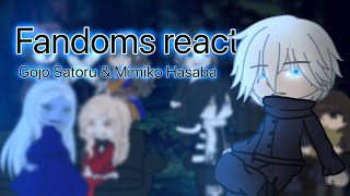 Fandoms react  Part 1  Gojo Satoru amp Mimiko Hasaba  JJK  SPOILERS [upl. by Vani]