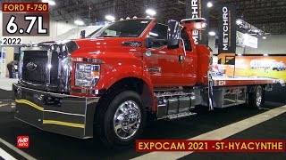 2022 Ford F750 Super Duty 67L Power Stroke Turbo Diesel  Exterior WalkAround  ExpoCam 2021 [upl. by Kate]