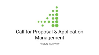 Call for Proposal amp Application Management via the Amp Impact Grant Management Package [upl. by Armillda]