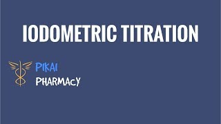 IODOMETRIC TITRATION  REDOX TITRATION [upl. by Donahue]