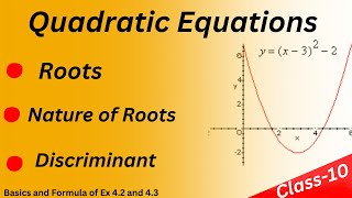 Roots Nature of Roots Discriminant of Quadratic Equations With Practice  Quadratic Equations [upl. by Merv932]