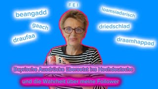 Bayrische Wörter übersetzt auf hochdeutsch ➕ eine Nachricht 📢 für meine Follower 💓 [upl. by Adnocahs]