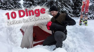 10 nützliche Dinge fürs Zelten im Schnee [upl. by Tebasile295]