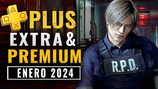 LOS NUEVOS JUEGOS ENERO 2024 PLAYSTATION PLUS EXTRA DELUXE amp PREMIUM [upl. by Russia]