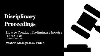 2  Conducting Preliminary Inquiry Procedures Kerala Malayalam [upl. by Ryhpez]