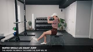 Seated Single Leg Squat Jump [upl. by Ikkaj]