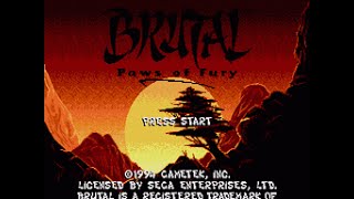 MegaCD Longplay 093 Brutal  Paws of Fury [upl. by Petr]