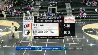 21424 TSSAA Boys Basketball District 6 Game Bradley Central vs Ooltewah [upl. by Noirod]