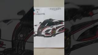 Koenigsegg Agera Rs 1 drawing  Like and Subscribe  SketchSide [upl. by Nerad]