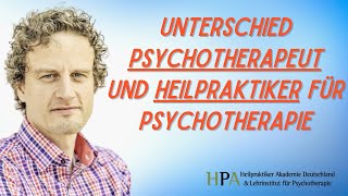 Unterschied Psychotherapeut und Heilpraktiker für Psychotherapie [upl. by Flan]