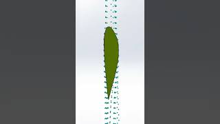 Air Flow over an Aerofoil  Aerofoil solidworks cad drawing art aerodynamics animation [upl. by Bobbee]