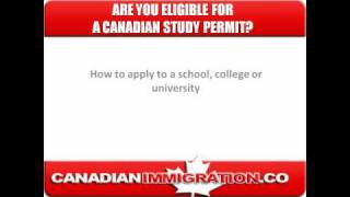 Canadian Study Permit Requirements  Study in Canada [upl. by Flyn]