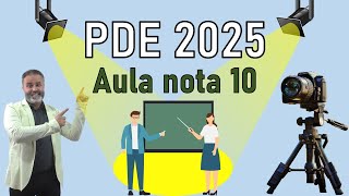 PDE Aula nota 10 professores [upl. by Anaugahs]