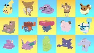 ALL POKEMONS EVOLUTIONS in ONE VIDEO  Before and After the Evolution Pokemon Quest [upl. by Aliahs]