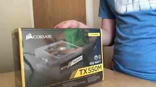 Corsair TX550M SemiModular Power Supply Unboxing and Install Part 1 [upl. by Zerimar]