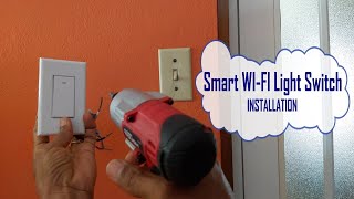 How to install a smart WI FI light switch  App Setup [upl. by Myrlene201]