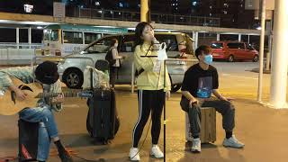 隔離  Jace Chan 陳凱詠 Cover by Kit Ying x Tsz Pok 旺角東站B出口 Busking 20201025 [upl. by Teferi]