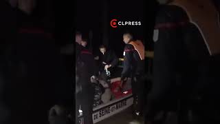 Les pompiers évacuent les habitants de CrécylaChapelle dans la nuit face aux inondations [upl. by Airpal974]