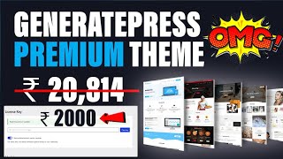 ✅Generatepress Premium Theme with license key for a lifetime Download Content Writing services Tamil [upl. by Raynata]