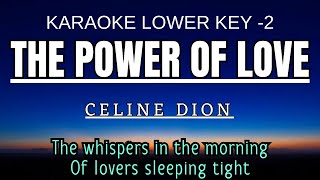 Céline Dion – The Power of Love Karaoke Lower Key Nada Rendah Wanita 2 Gb [upl. by Backer166]