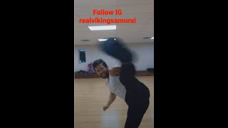 Practicing Van Damme style spinning roundhouse and hook kicks jcvd martialarts karate shorts [upl. by Rabkin]