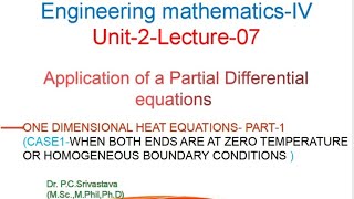 ONE DIMENSIONAL HEAT EQUATION  SOLUTION OF 1D HEAT FLOW FOR HOMOGENEOUS BOUNDARY CONDITIONS [upl. by Steep]