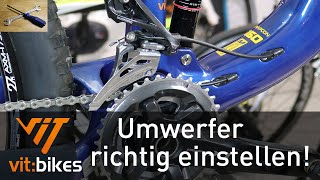 Umwerfer richtig einstellen  Ganz einfach vitbikesTV 054 [upl. by Ailaham]