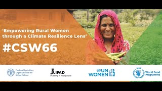 CSW 66 Virtual Side Event ‘Empowering Women Through a Climate Resilience Lens’ [upl. by Andros]