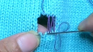 If You Dont Have a Crochet Hook This Method Only Requires a Sewing Needle [upl. by Prussian]