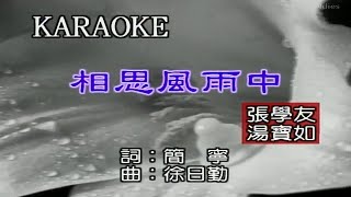 張學友 Jacky Cheung  湯寶如 Karen Tong  相思風雨中  Karaoke Music [upl. by Nneb]